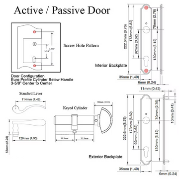 MUNCHEN ACTIVE HANDLE SET M112PL / 374N - SATIN NICKEL , 2094813